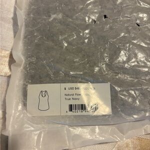 NWT in Bag-  allbirds Natural Flow Studio Tank - SMALL- navy blue